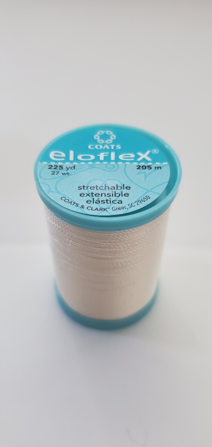 Coats Eloflex Stretchable Thread, 225yds - Natural (8010)