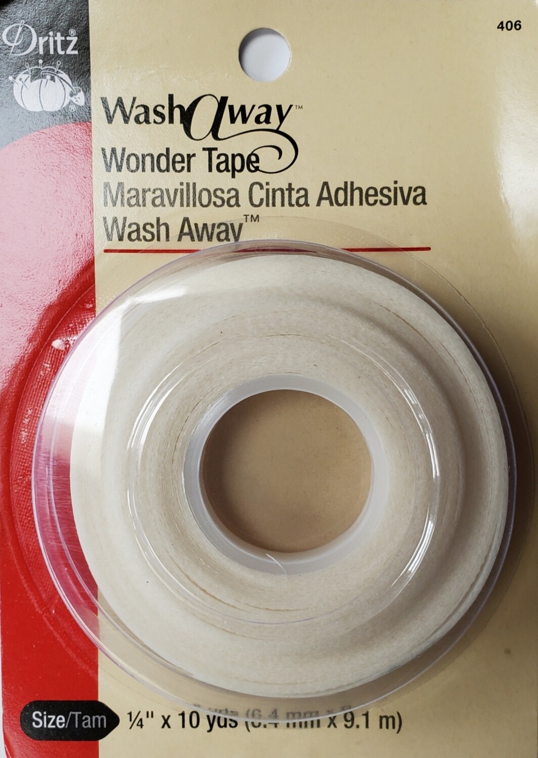 Washaway Wonder Tape - 1/4" x 10 Yards