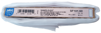 Pellon SF101 - Shape Flex - Fusible Interfacing, Woven - White, 60" x 18"