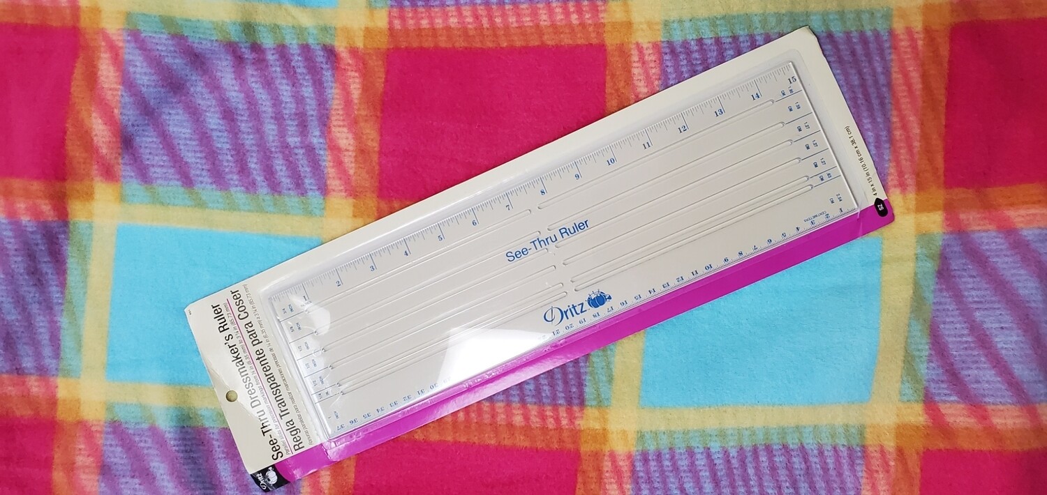 Dritz See Thru Dressmaker's Ruler (4" x 15")