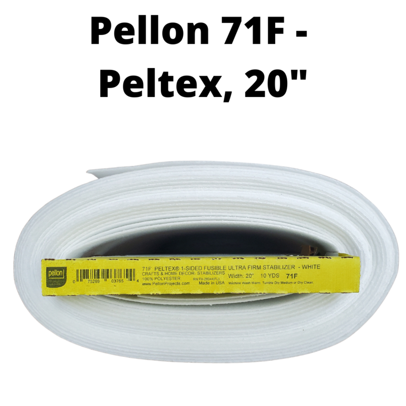 Pellon® 71F Peltex® I - 1-Sided Fusible Interfacing, Non Woven - White - 20&quot; x 18&quot; (PL71F) (per 1/2 Yard)