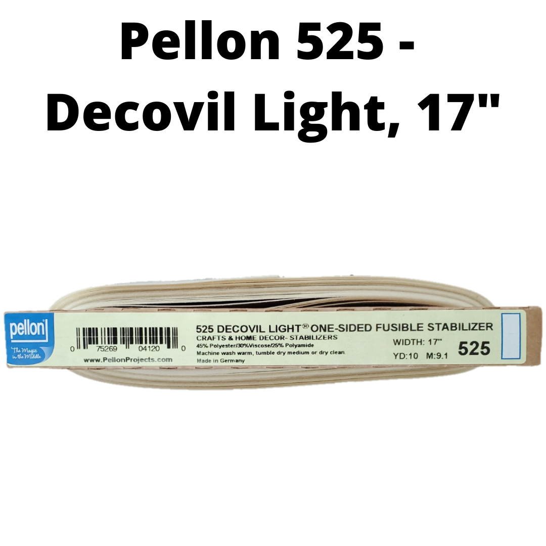 Pellon 525 - Decovil Light - 1-Sided Fusible Stabilizer - Beige - 17" x 18" (1/2 Yard)