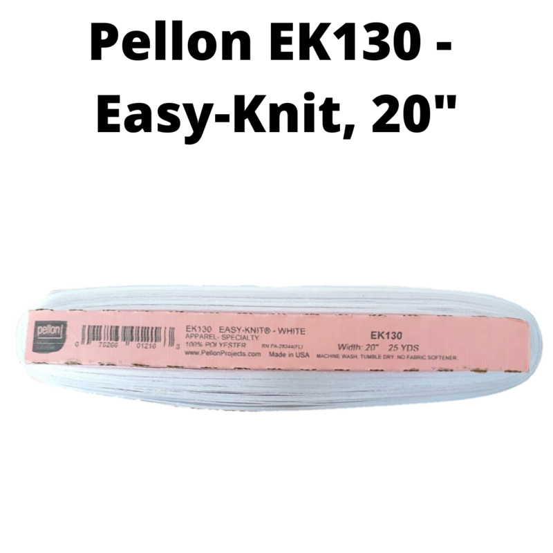 Pellon EK130 - Easy Knit - White - 20&quot; x 18&quot; (1/2 Yard)