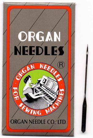Organ Needles - 10 pack - High Speed / Heavy Duty / Quilting Needles (HLx5, Flat Shank)