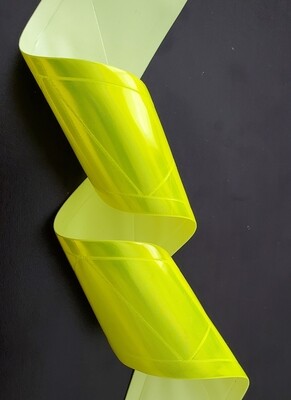 Reflective Tape - 2", Fluorescent Lime-Yellow, Sew On - 3M Scotchlite 6187 (per yard)