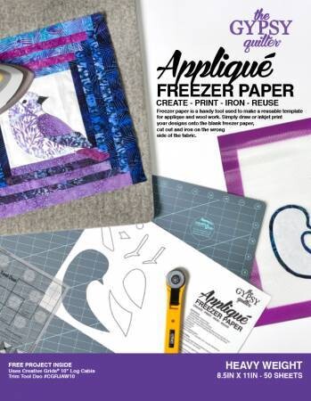 Applique Freezer Paper - 8.5&quot; x 11&quot;, 50 Sheets (The Gypsie Quilter )