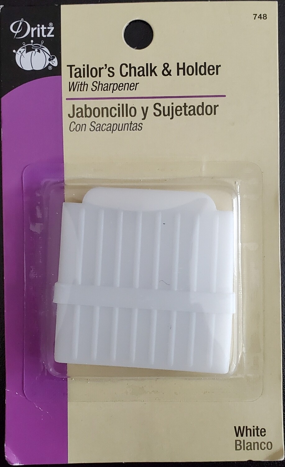 Dritz Tailor's Chalk &amp; Holder (with Sharpener) - White