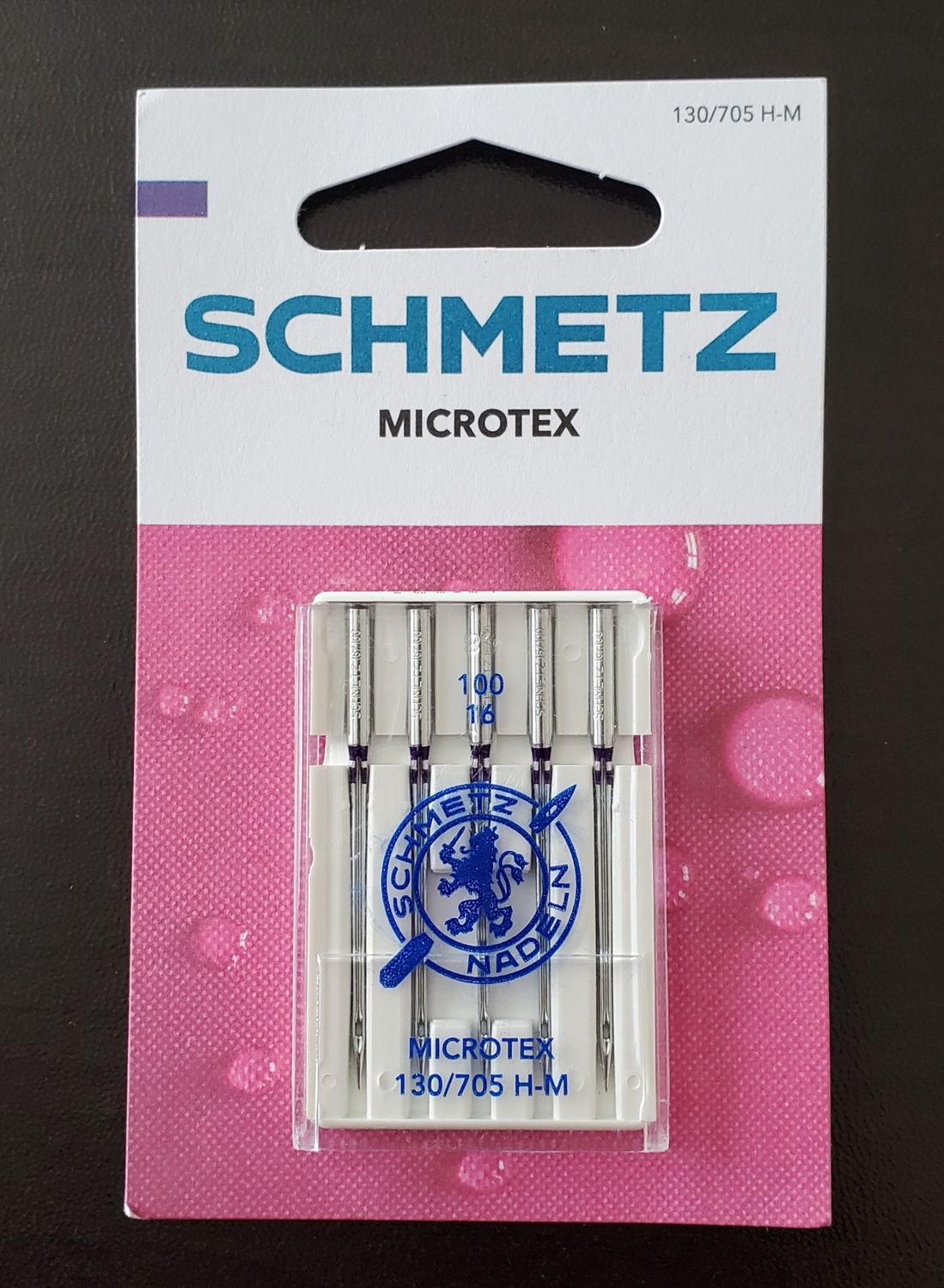 Schmetz Needles - 5 pack - Microtex (Sharps) Needles 130/705H-M, Flat Shank)