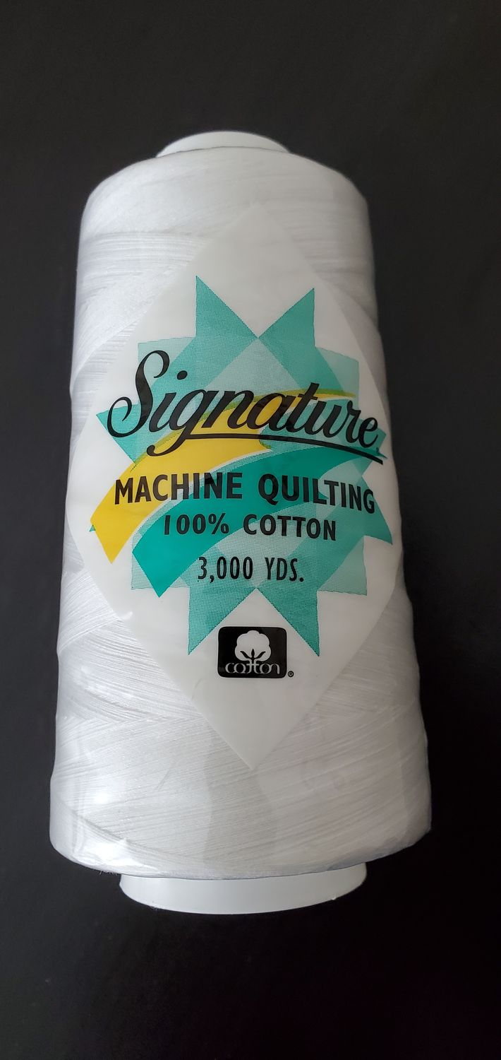 Signature 100% Cotton Machine Quilting Thread - 3,000yds - White