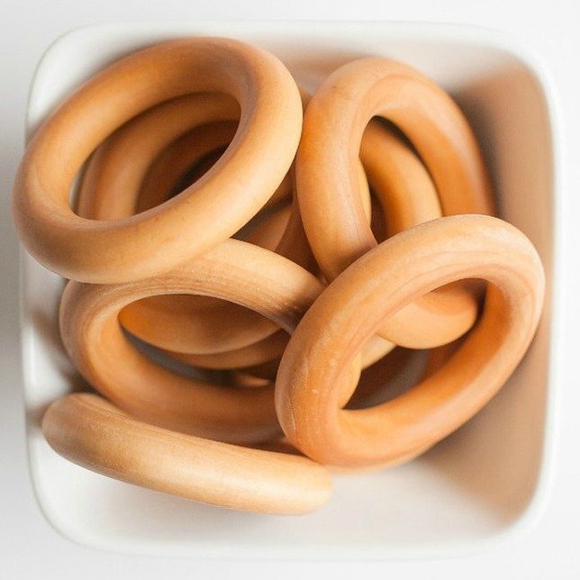 Wooden Rings - 2.5" - Maple, Treated