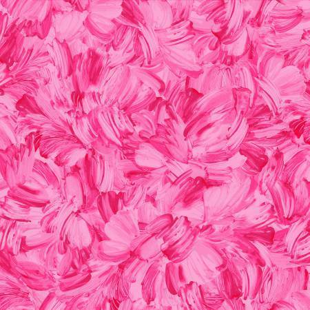 Pink finger painted flowers - Windham