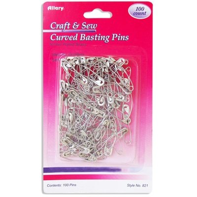 Curved Basting Pins - Assorted Sizes - 100 pk