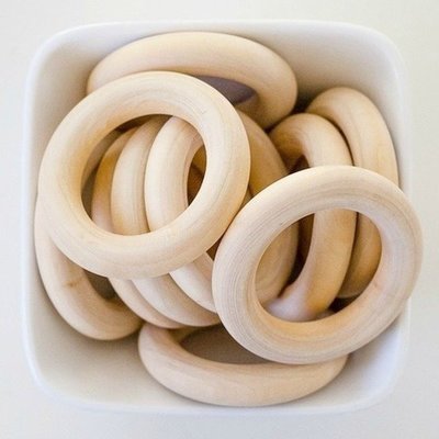 Wooden Rings - 2.5&quot; - Maple, Untreated