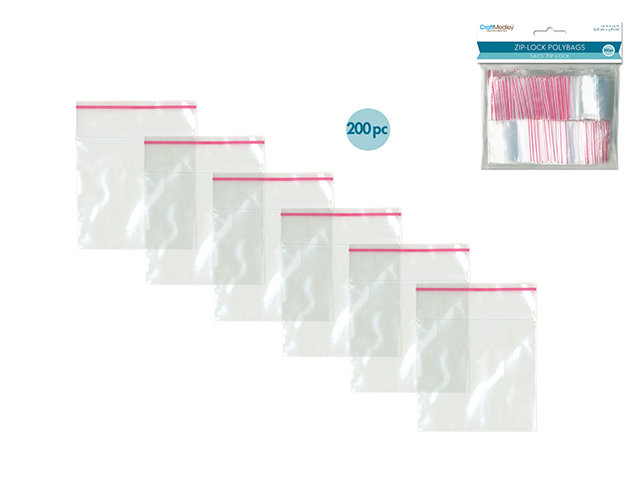 1.5&quot; x 1.5&quot; Recloseable Polybags - 200pc