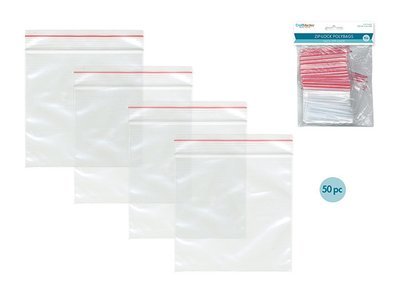 3&quot; x 4&quot; Recloseable Polybags - 50pc