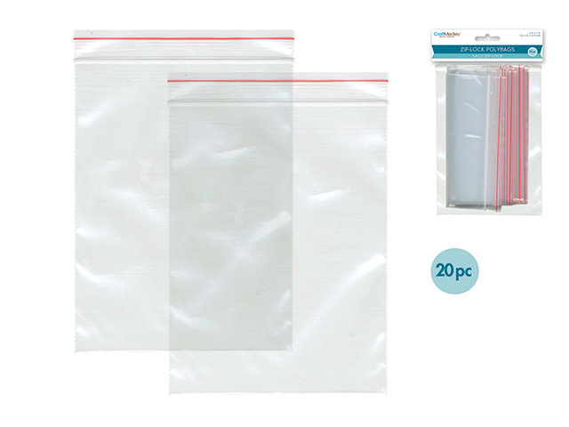 5" x 7" Recloseable Polybags - 20pc