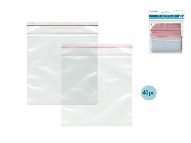 4" x 4" Recloseable Polybags - 40pc