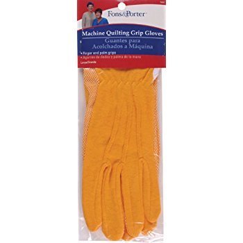 Machine Quilting Grip Gloves - Large - Fons &amp; Porter