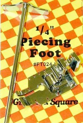 1/4" Piecing Foot with Guide Bar (Low Shank) - Gingham Square (FT024-L)