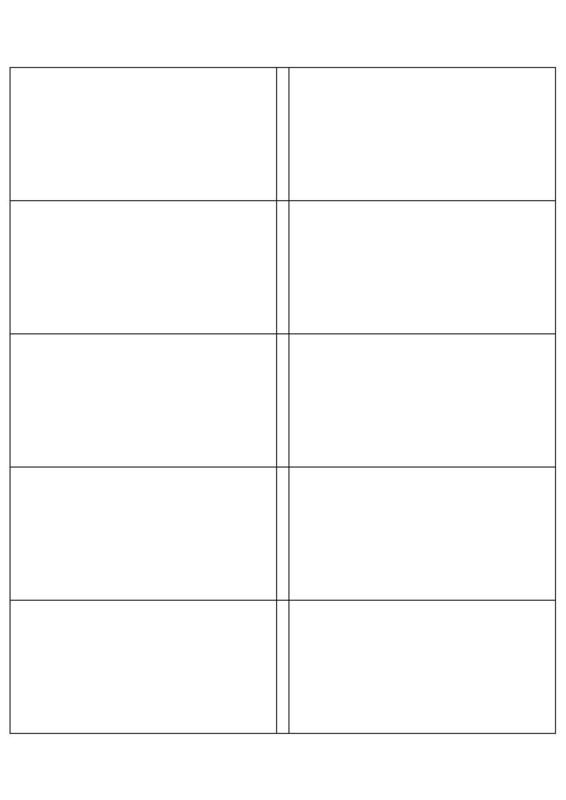 Printer labels - 4 x 2&quot; - 10 per sheet
