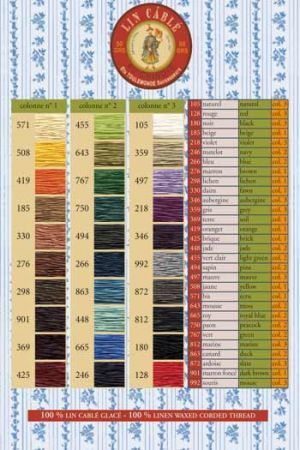 Sajou Fil Au Chinois Lin Câblé Printed Colour Chart