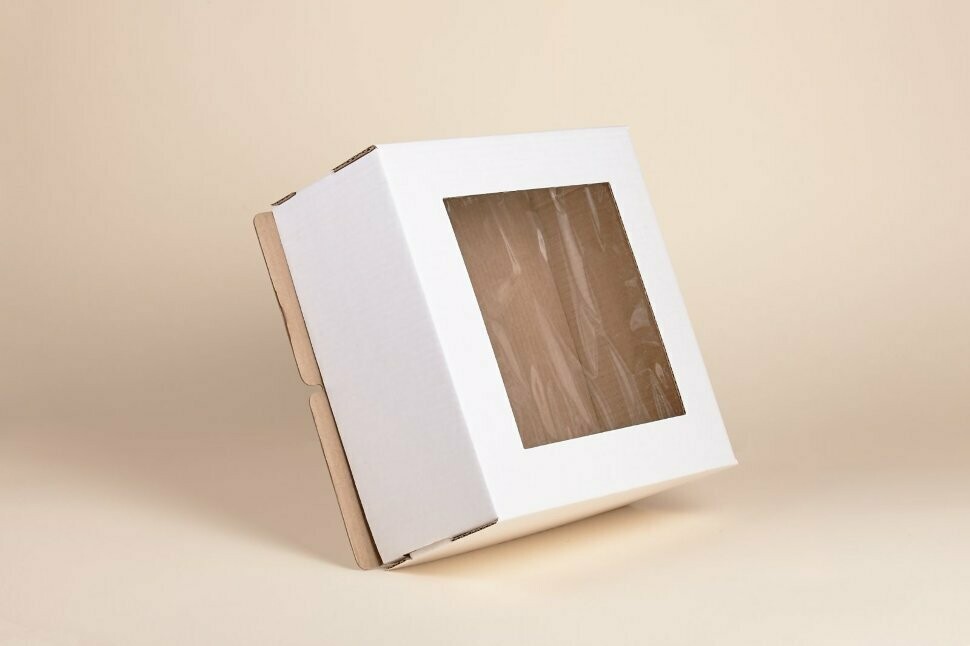 Коробка для торта С ОКНОМ 30х30х19см
