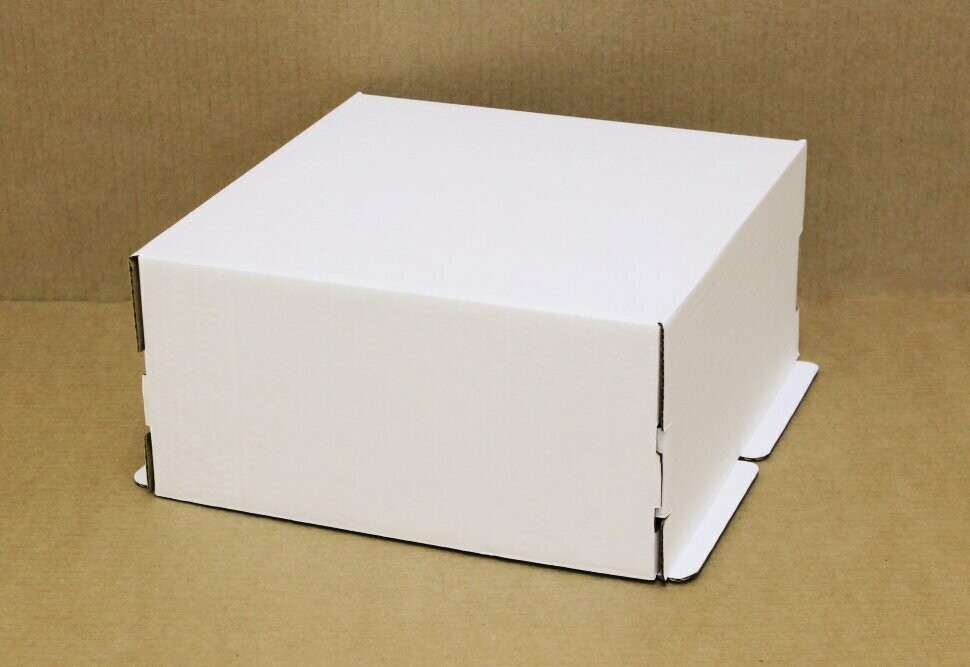 Коробка для торта БЕЗ ОКНА 28х28х14см