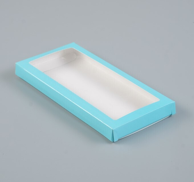 Коробка под плитку шоколада, 17,1х8х1,4см голубой