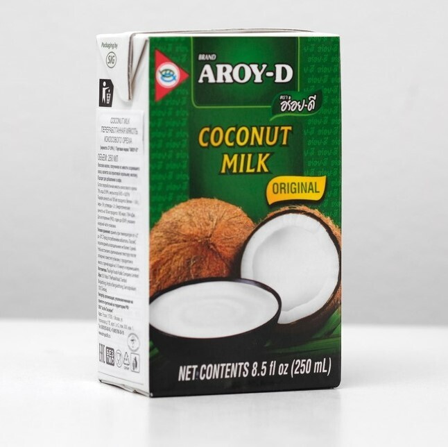 Кокосовое молоко 250мл 17-19% "AROY-D"