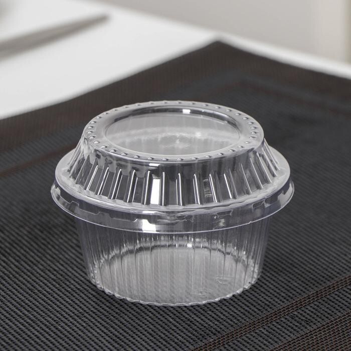 Креманка с крышкой 9,5×6cм прозрачный пластик