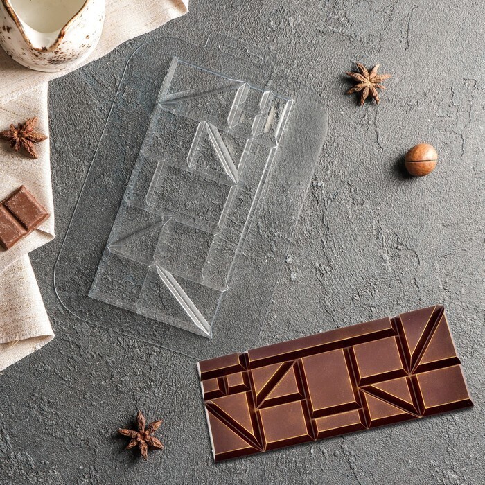 Форма для шоколада «Плитка Экстравагант», 17×8,5×1 см 