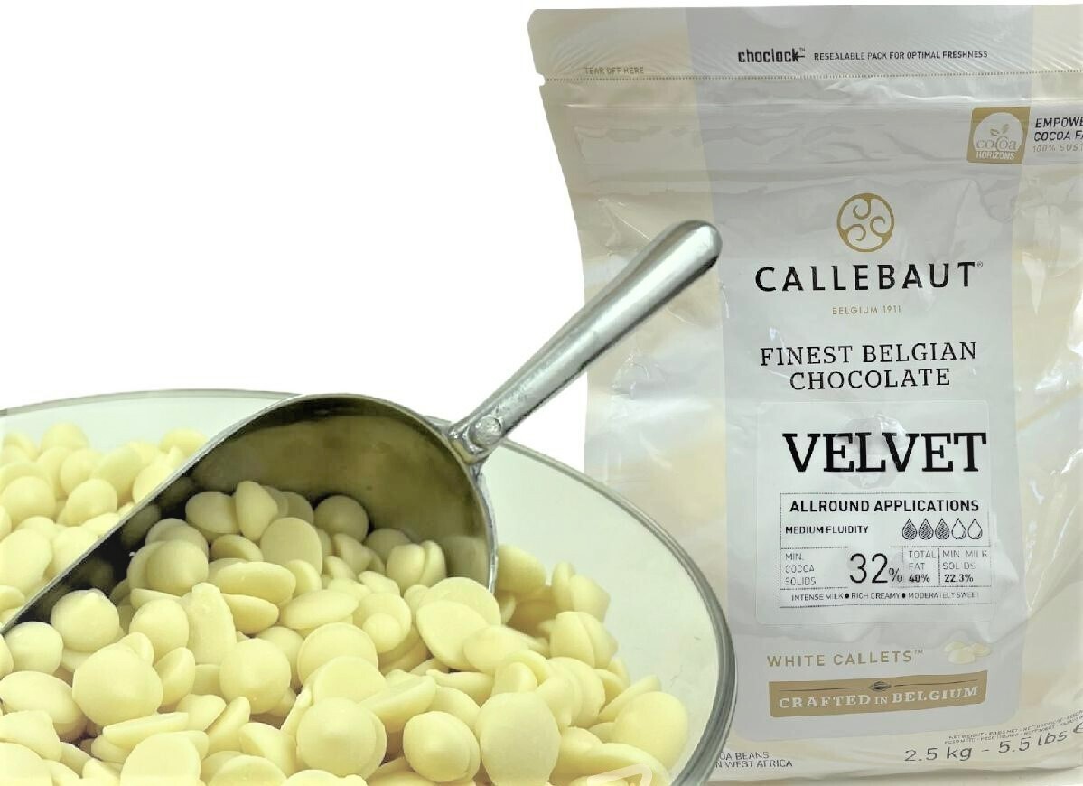 Белый шоколад 32%, 50г, развесной, "Velvet", "Callebaut"