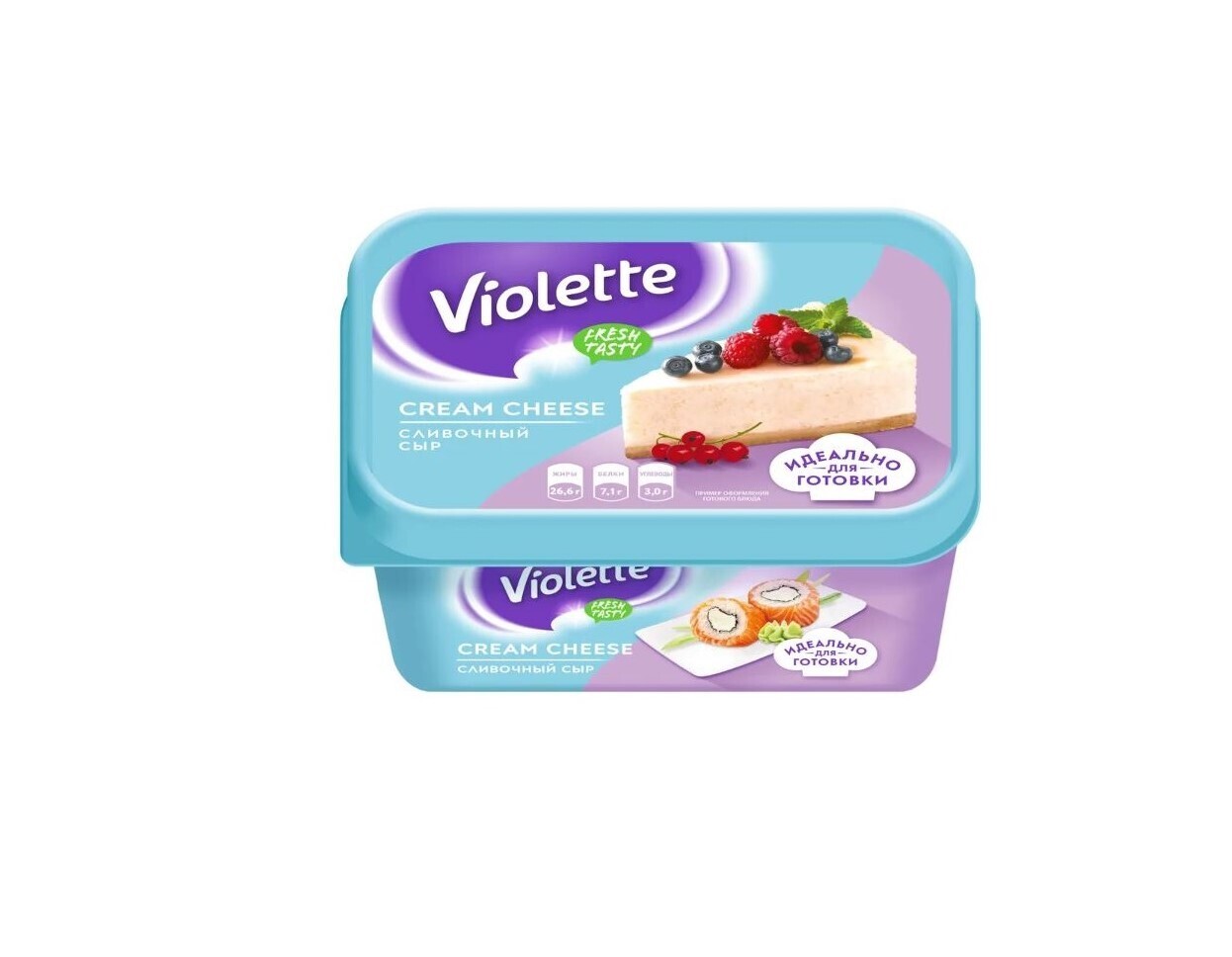 Сыр творожный , сливочный, 70%, 400 г "Violette Виолетта"