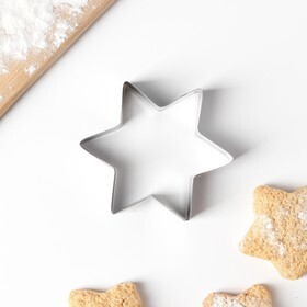 Форма для вырезания печенья «Звезда», 6×6×2 см, цвет хромированный