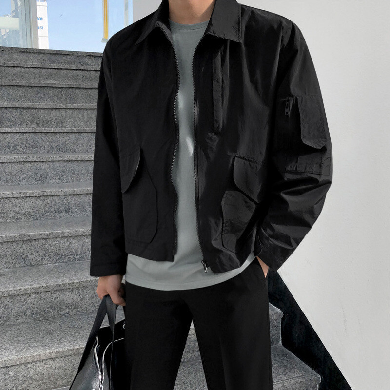 MYQ Autumn Thin Jacket Men&#39;s Korean Version Trend Light Familiar Style Men&#39;s Ruffian Handsome Jacket Casual Short Top