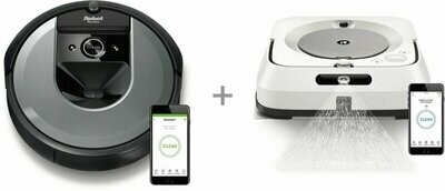 iRobot Roomba i7 - robottolmuimeja+ iRobot Braava M6 -pesurobot iRobot Roomba i7 - robottolmuimeja+ iRobot Braava M6 -pesurobot