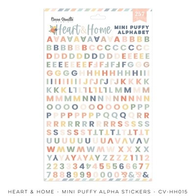 HEART & HOME - MINI PUFFY ALPHA STICKERS