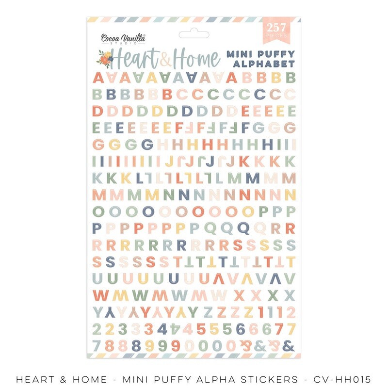 HEART & HOME - MINI PUFFY ALPHA STICKERS