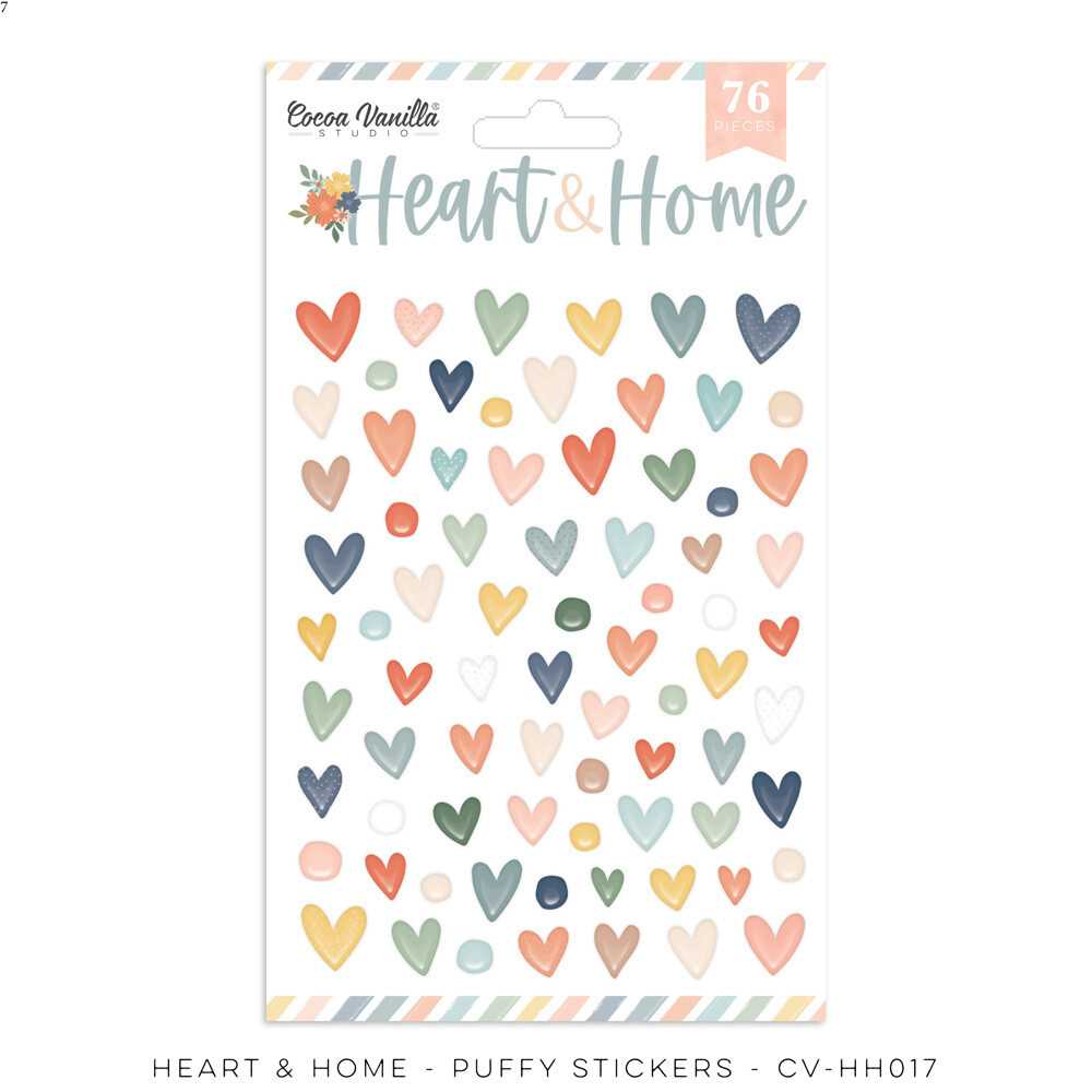 HEART & HOME - PUFFY HEART STICKERS HEART & HOME - PUFFY HEART STICKERS