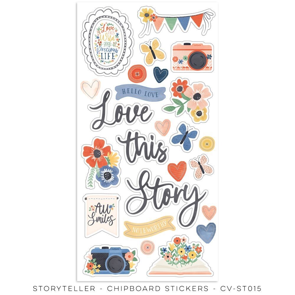 STORYTELLER - CHIPBOARD STICKERS