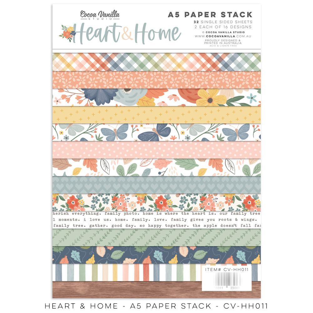 HEART & HOME - A5 PAPER STACK