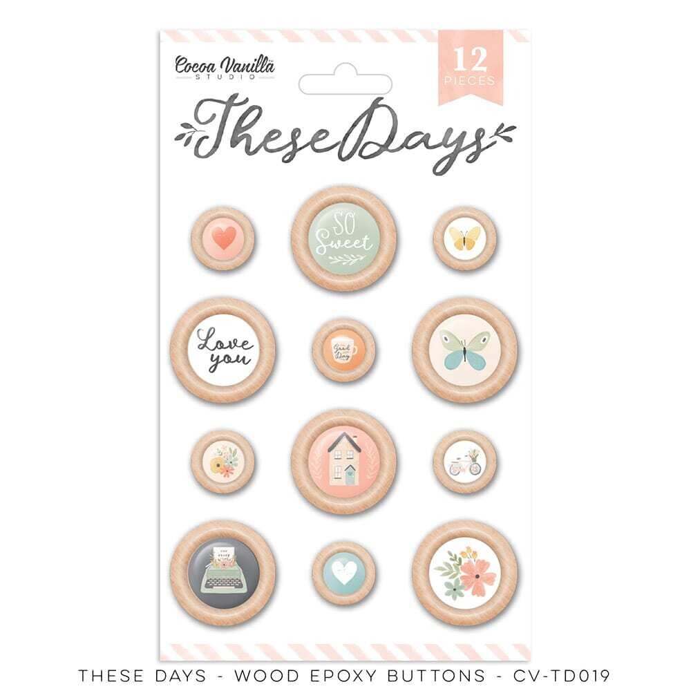 THESE DAYS - WOOD EPOXY BUTTONS