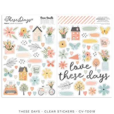 THESE DAYS - CLEAR STICKERS