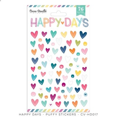 HAPPY DAYS - PUFFY HEART STICKERS