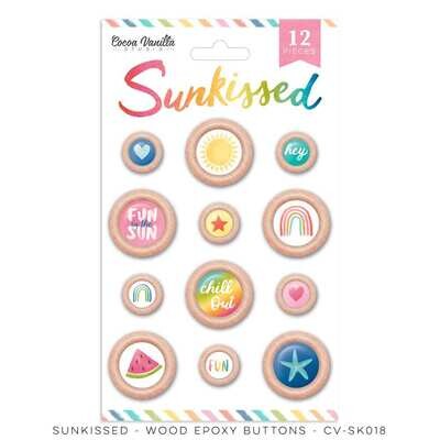 SUNKISSED - WOOD EPOXY BUTTONS
