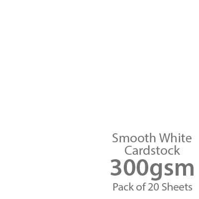 House Of Paper - 20 Pack Smooth White Cardstock - 300gsm