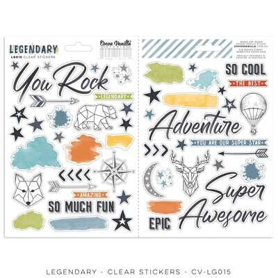 LEGENDARY Clear Stickers