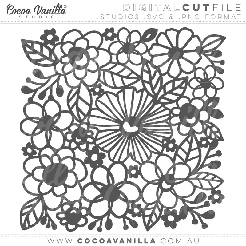 FLORAL BACKGROUND CUT FILE