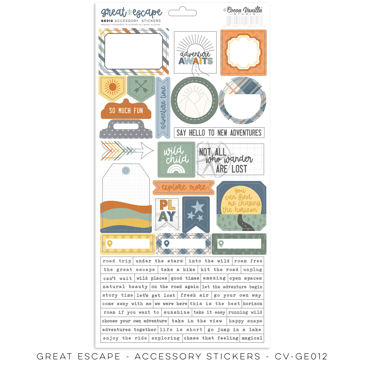 Great Escape - Accessory Stickers Great Escape - Accessory Stickers