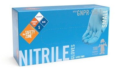 Nitrile Gloves Powder Free Blue Large 100/bx